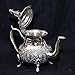 Moroccan 4 Cups Tea Pot W/ 4 Welded Legs Handmade Serving 15OZ Small Brass Silver Plated Teapot Hand Carved in Fez Morocco