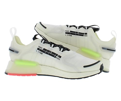Image of adidas NMD V3 Mens Shoes Size 14, Color: Crystal White /Core Black /Signal Green-White