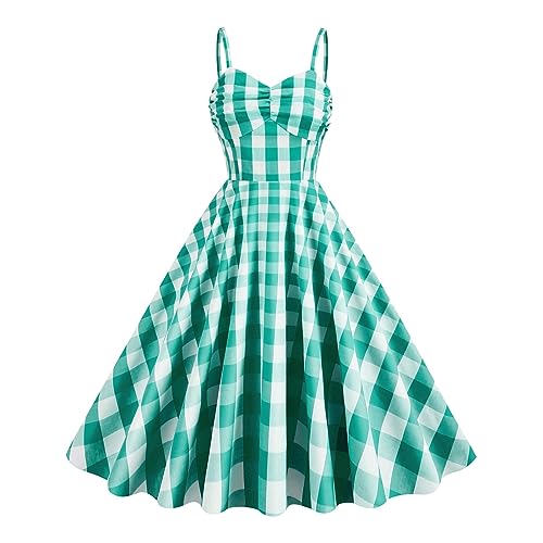 Robe trapèze élégante style 1950 avec dentelle bleu pour soirée raffinée