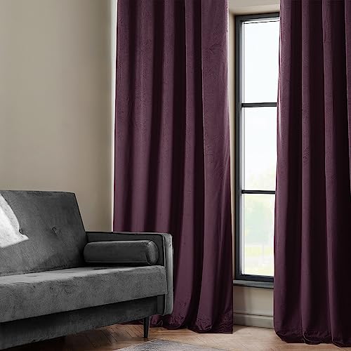 HPD Half Price Drapes Heritage Plush Velvet Curtains 84 Inches Long Room Darkening Curtains for Bedroom & Living Room 50W x 84L - Image 4