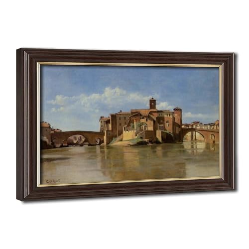 Impression sur toile haut de gamme de la basilique de Constantin de Rome Corot