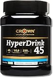 Crown Sport Nutrition HyperDrink 45 | Bebida Isotónica con 45 g de Carbohidratos en Ratio 1:0, alta pureza | Vegano
