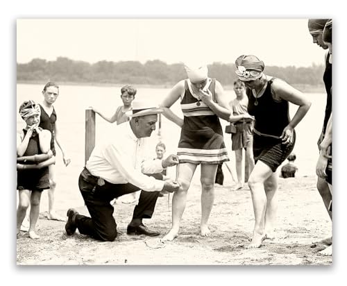 The Bathing Suit Cop Vintage Photograph 11x14 Unframed Print –
