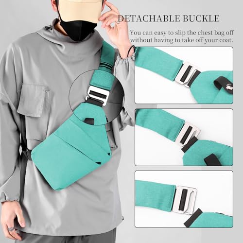 Image of Anti Theft Crossbody Bag,Sling Bag for Women Men,Multi-pocket Chest Shoulder Bag for Travel, Sport, Work