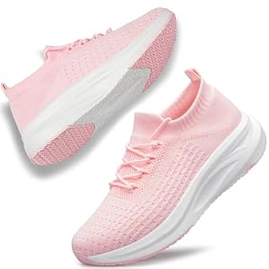 YHOON Womens Slip on Walking Shoes Comfort Sock Shoes Non Slip Mesh Casual Running Sneakers