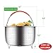 House Again Original Sturdy Steamer Basket for 8 Quart Pressure Cooker, 18/8 Stainless Steel Steamer Insert with Silicone Covered Handle, Great Accessory for Steaming Vegetables Fruits Eggs