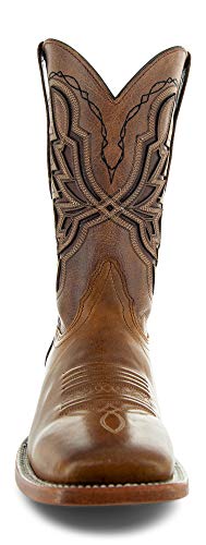 Soto Boots Men's Broad Square Toe Cowboy Boots, Genuine Leather Men's Cowboy Boots, Western Boots For Men H500282