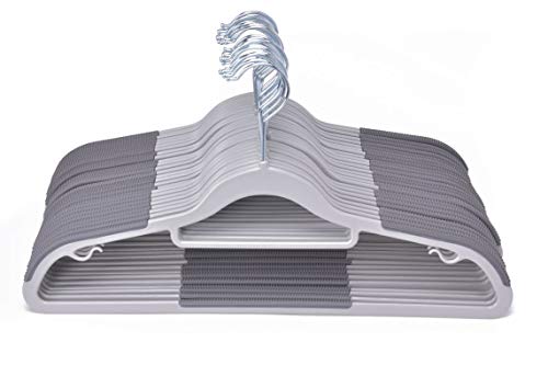 Quality Hangers PL203-50 Clothes Hangers 50 Pack - Non-Velvet Plastic Hangers For Clothes - Heavy Duty Coat Hanger Set - Space-Saving Closet Hangers thumb #7