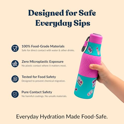Image of Rabitat ZAPPY Insulated Water Bottle for School Kids 700ml | Steel Water Bottle for Kids | Kids Water Bottle | 1+1 Year Brand Warranty | Hot & Cold Upto 18 Hours | Aqua Star