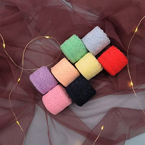 Tinwin Sewing Lace 8 Different Color Styles Of Eyelet Lace Ribbon Roll For Crafts And Diy Dreamcatchers Decoration Bridal Wedding 40 Yards-1 #TOP3