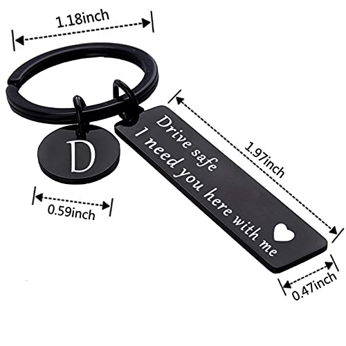 Image of drive safe keychain for him key rings for her men boyfriend