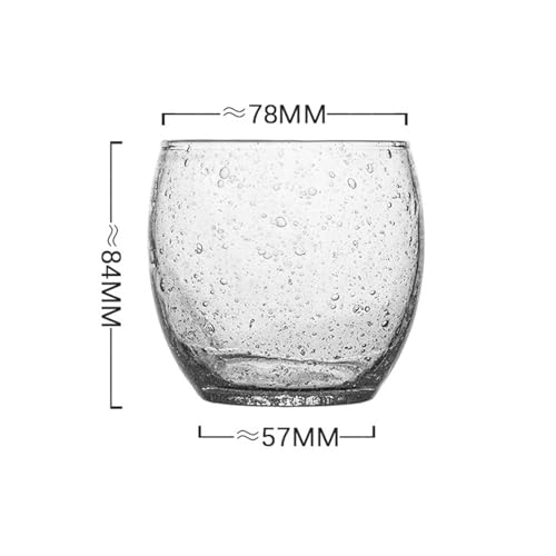 Vaso transparente y copa de vidrio soplado a mano de 12 oz para microondas 3