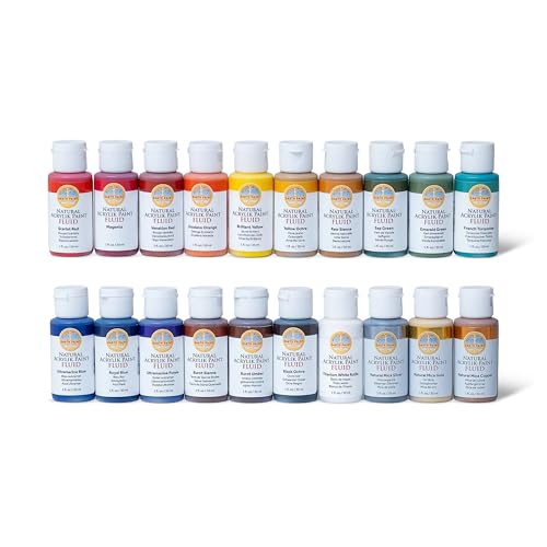 Natural Earth Paint Acrylic Paint Set, Natural Fluid Colors, 1