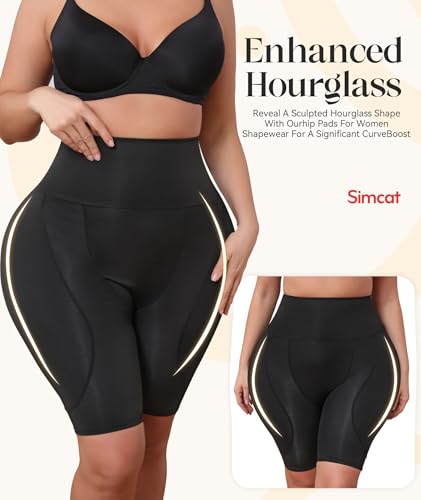 Simcat Hip and Butt Pads for Women Padded Dip Enhancer Bbl Filler Shapewear Shorts for Bigger Fake Butt Shaper2