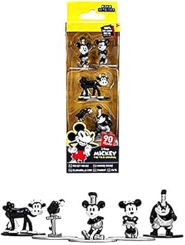 Amazon Nano Metalfig ミッキーマウス 90周年記念 5パック クララベル 牛 1 5インチ ロボット 子ども向けフィギュア おもちゃ