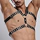 Harness Männer Leder Brust,Herren Gay Männer Leder, Men’s Gay Chest Harness Verstellbarer,Geschirre Leder Einstellbar Körper Bondage Brustgurt Fetisch,Sexy Unterwäsche Herren Punk Gothic Kostüme