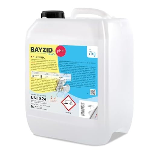 Höfer Chemie 7 kg pH Heber flüssig BAYZID - pH Plus für einen optimalen pH Wert und einwandfreie Wasserqualität im Pool