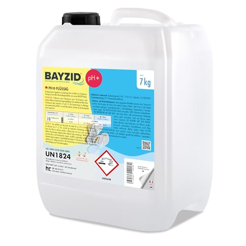 Höfer Chemie 7 kg pH Heber flüssig BAYZID - pH Plus für einen optimalen pH Wert und einwandfreie Wasserqualität im Pool