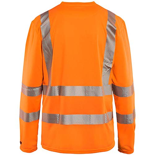 Camiseta Blaklader 3385 manga larga naranja alta visibilidad de gran resistencia 3