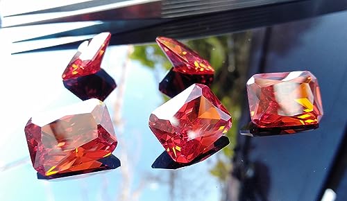 Diamant orange synthétique octogonal AAA résistant pour remplacer une pierre perdue - 4