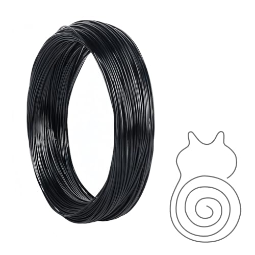 1mm Alambre de Aluminio, 30m Alambre Manualidades Alambre de Metal para Manualidades, Escultura, Armadura, Joyería, Negro