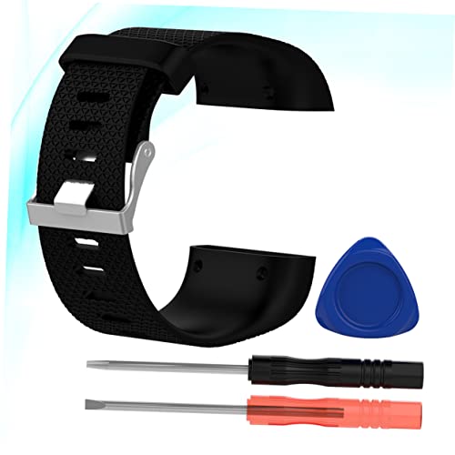 3pcs Adjustable Tpe Wristband for Replacement Large Black with Protective Shell for Fitness Watch Accessories2