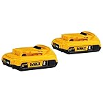 DEWALT 20V MAX Battery, Compact 2.0Ah Double Pack (DCB203-2)