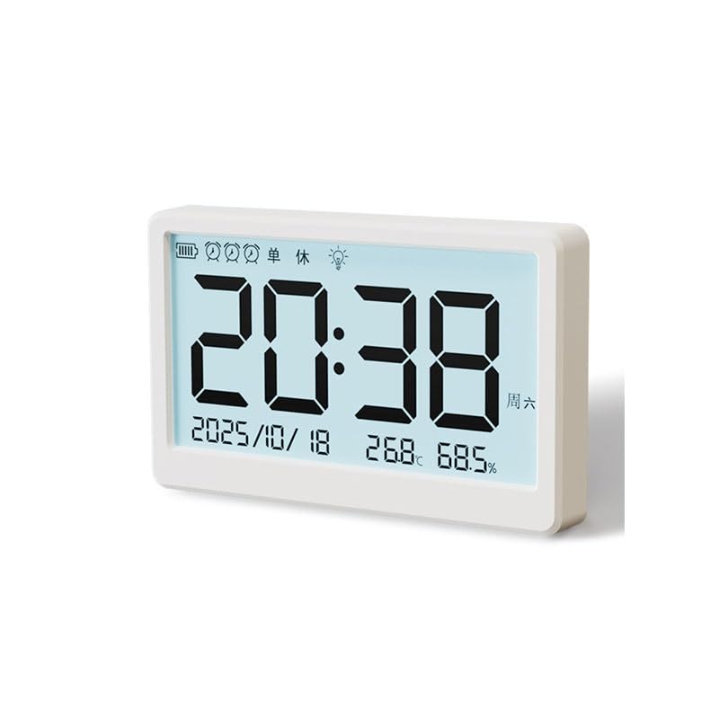 Thermometer Magnetic Clip Digital Night Light Alarm Clock Calendar for Home Use