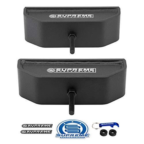 Supreme Suspensions US Patent Pending Front Lift Blocks Compatible With 1980-2004 Ford F250 / F350 Super Duty & 1999-2004 Ford Excursion 4WD | 2" Front Leveling Lift Blocks
