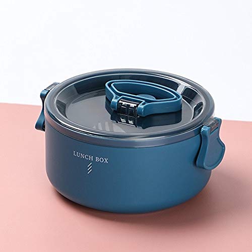 Single Layer Lunch Box, Student Office Workers Heated Microwave Oven Bento Box,SWSM (Color : Blue)