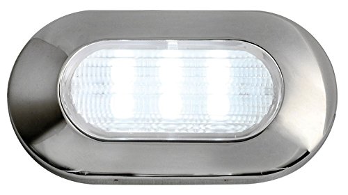 Lumière de courtoisie Ovale 6 LED Blanc OSCULATI : illuminez vos soirées sur le pont du bateau