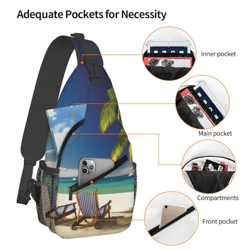 Bolso cruzado para hombre mochila tipo bandolera urbana negra miniatura 4