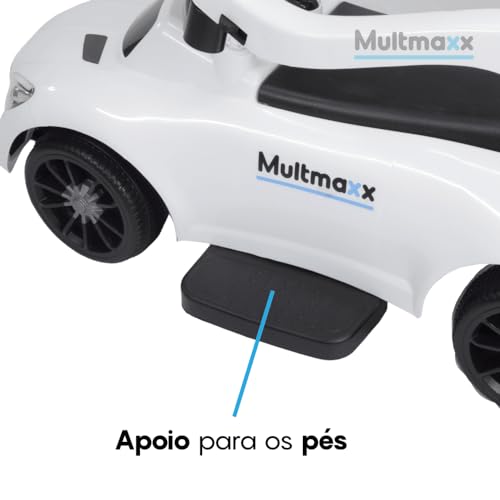 Carrinho de Passeio Quadriciclo Infantil com Empurrador Multmaxx (Branco)