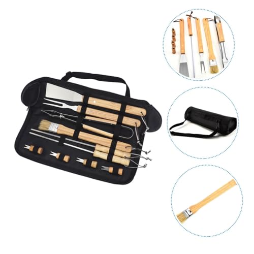 Kit Parrillero Portátil 10 Piezas con Mango de Madera miniatura 7