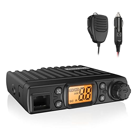Radioddity CB-27 Mini CB Radio Mobile 40-Channel, AM Instant Emergency Channel 9/19, RF Gain with Removable Microphone