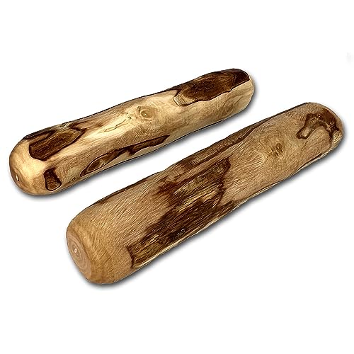 EL FUTBOLIN Legno D'Ulivo per Cani | Taglia S (15 cm) | 2UDS | Bagnato in Olio D'Oliva | Giochi Masticativi per Cani Lunga Durata | Igiene Dentale | Qualita Ambientale Certificata