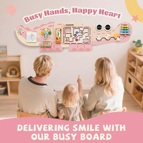 Potatomato Montessori Wall Busy Board for Toddlers-Learning Activity Center for Kids-Educational Decorative Wall Panel for Fine Motor Skills -Autism Sensory Toys-Birthday Gift for Baby Boys&Girls - Image 7