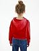 Noomelfish Girls Sparkle Long Sleeve Crop Tops Cropped Hoodies Pullover Sweatshirts, Red, Size 5-6 Years