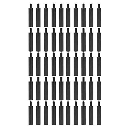YOKIVE 50 Pcs M3 Standoff Screws, Nylon Hex PCB Standoffs with High Insulation Effect, Keep Height Consistent