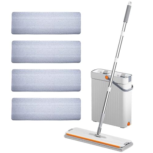 絞り器付きモップとバケツ セット ハンズフリー フラットフロアとホームクリーニングシステム 木の大理石での使用 ハンズフリー フラットと