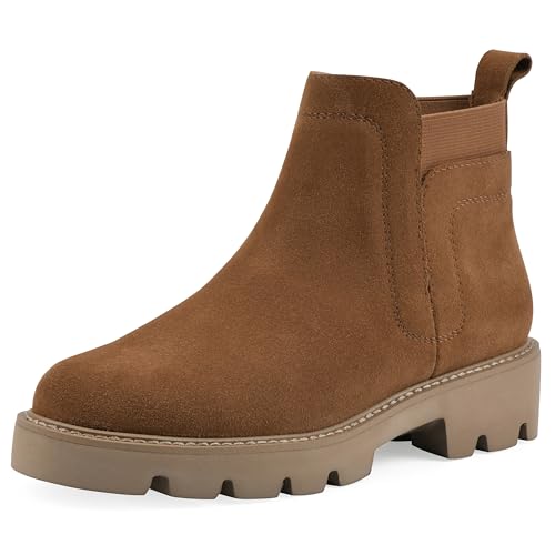 WHITE MOUNTAIN Glassie Botín Chelsea con suela de lengüeta para mujer, Whisky/gamuza, 41 EU