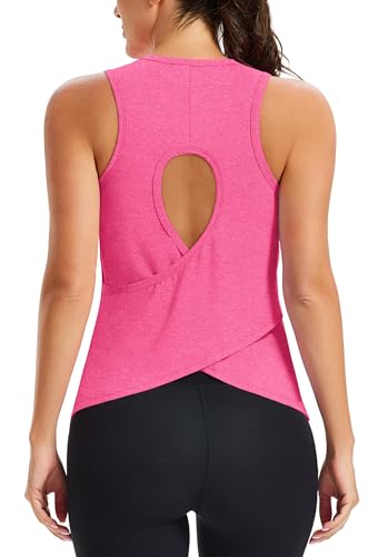 Alaroo Womens Workout Tank Tops Sleeveless Short Shirts for Sport Athletic Yoga Running Gym Loose Crop 2026
