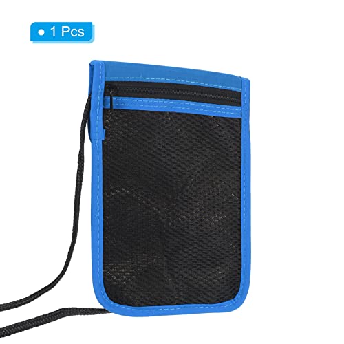 Image of PATIKIL Neck Wallet, Passport Holder Neck Pouch RFID Blocking Waterproof Neck Travel Wallet for Women & Men, Dark Blue