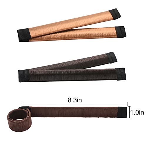 Kissbuty 7 Pcs Bun Maker French Twist Hair Donut Fold Wrap Snap Disk Hair Fashion Bun Hair Styling Hair Donut Magic Diy Tool For Woman Girl Ladies 7 Shades #TOP1