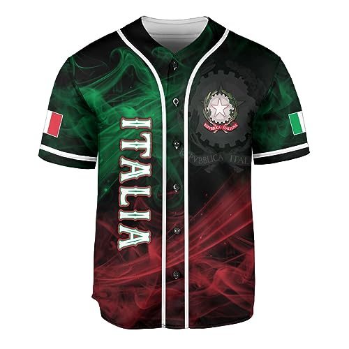 Parvii Personalized Italia Baseball Jersey, Italian Shirts for Men & Women, Italian Jersey, Italy Italian Flag Jesey Gift miniatura 2