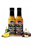 Fresco Sauce - Two Pack Combo - Fire Roasted Pepper Blend - Chipotle & Habanero - Flavorful Hot Sauces - All Natural - Gluten Free - 5 fl oz - A Perfect Hot Sauce Variety Pack