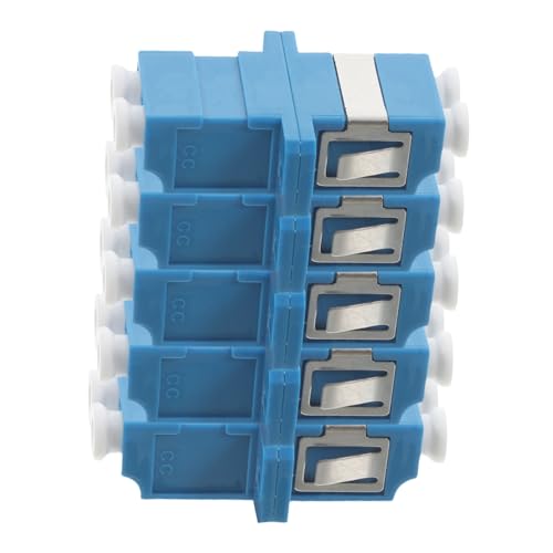 Kisangel 5 Piezas Adaptador de Fibra Óptica LC Dúplex Conector Simplex Plástico para Transmisión Estable Compatible con Cables de Fibra Alta Eficiencia y Durabilidad