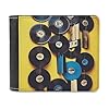 LOKLNEYK Vinyl Records And Tapes Wallet Bifold Passcase Slim Wallet Leather Compact Credit Card Holder Front Pocket Cash Purse #5
