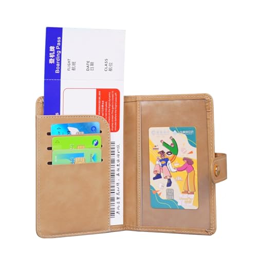 Image of Travel Passport Holder Wallet, Light Brown, 1 Pcs.