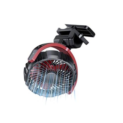 Generic クリップオン充電式ファン 2000mAh ? 3段階風量 900°回転 USB給電ポータブル冷却デバイス デスク オフィス キャンプ旅行対応